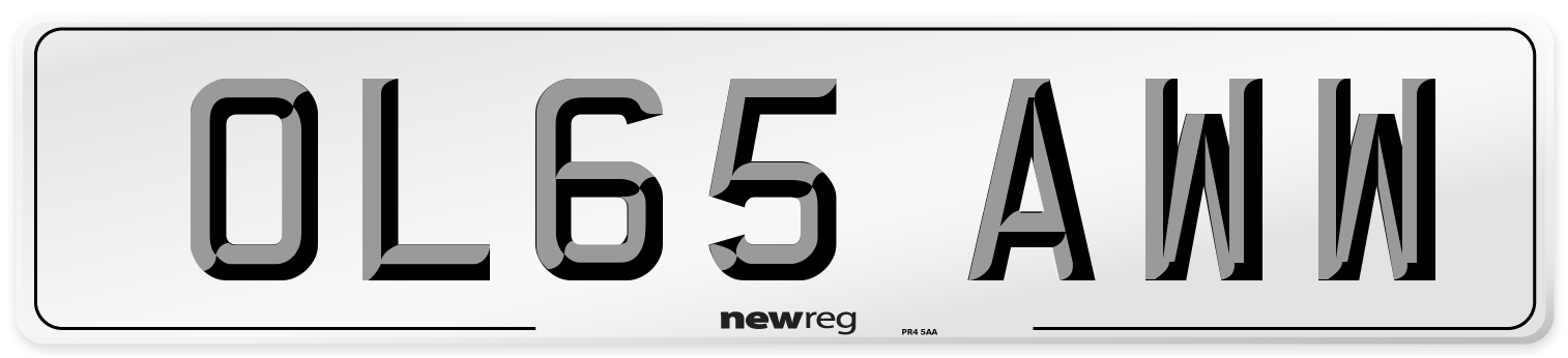 OL65 AWW Number Plate from New Reg